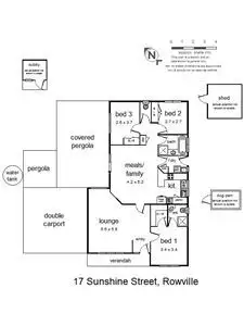 Floorplan of Homely house listing, 17 Sunshine Street, Rowville VIC 3178