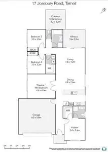 Floorplan of Homely house listing, 17 Josebury Road, Tarneit VIC 3029