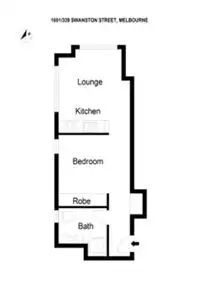 Floorplan of Homely apartment listing, 1001/339 Swanston Street, Melbourne (CBD) VIC