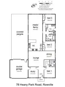 Floorplan of Homely house listing, 78 Heany Park Road, Rowville VIC 3178