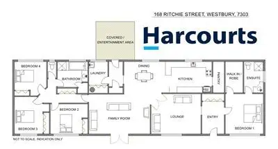 Floorplan of Homely rural property listing, 168 Ritchie St, Westbury TAS 7303