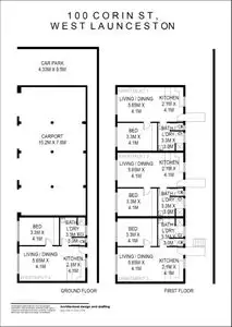 Floorplan of Homely unit listing, 1,2,3,4/100 Corin Street, West Launceston TAS 7250