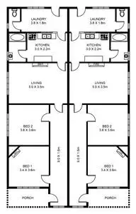 Floorplan of Homely semi-detached listing, 11 Chester Street, Glenelg South SA 5045