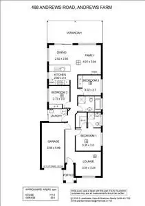 Floorplan of Homely house listing, 488 Andrews Road, Andrews Farm SA 5114