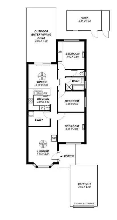 Floorplan of Homely house listing, 72 Taylors Lane, Mile End SA 5031