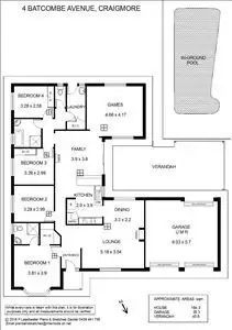 Floorplan of Homely house listing, 4 Batcombe Avenue, Craigmore SA 5114