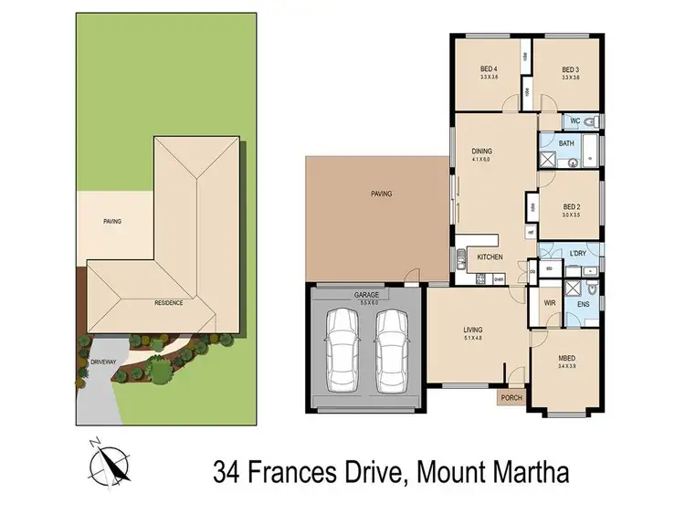 Floorplan of Homely house listing, 34 Frances Drive, Mount Martha VIC 3934