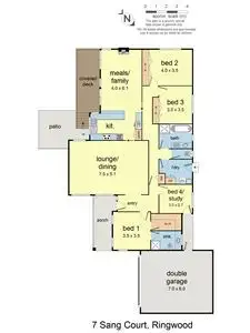 Floorplan of Homely house listing, 7 Sang Court, Ringwood VIC 3134