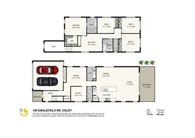 Floorplan of Homely house listing, 106 Englefield Road, Oxley QLD 4075