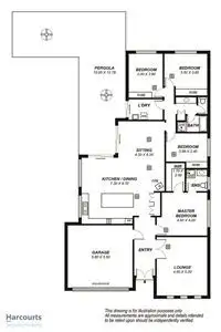 Floorplan of Homely house listing, 1 Xavier Place, Parafield Gardens SA 5107