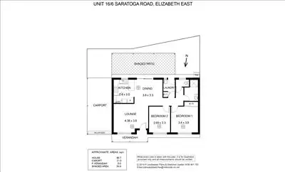 Floorplan of Homely unit listing, 16/6 Saratoga Road, Elizabeth East SA 5112