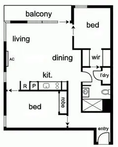 Floorplan of Homely apartment listing, 203V/162 Albert Street, East Melbourne VIC 3002