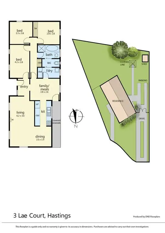 Floorplan of Homely house listing, 3 Lae Court, Hastings VIC 3915