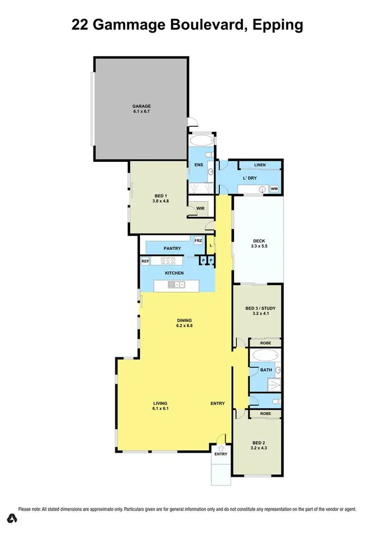 Floorplan of Homely house listing, 22 Gammage Boulevard, Epping VIC 3076