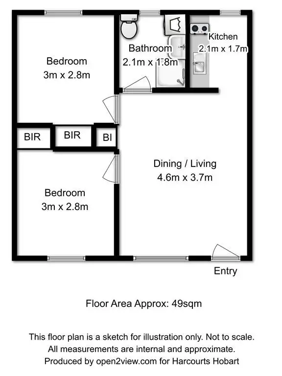 Floorplan of Homely apartment listing, 9/5 Beach Road, Sandy Bay TAS 7005