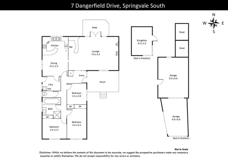 Floorplan of Homely house listing, 7 Dangerfield Drive, Springvale South VIC 3172