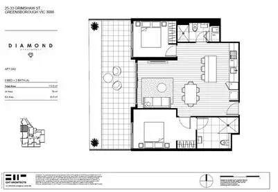 Floorplan of Homely apartment listing, G02/25-33 Grimshaw Street, Greensborough VIC 3088