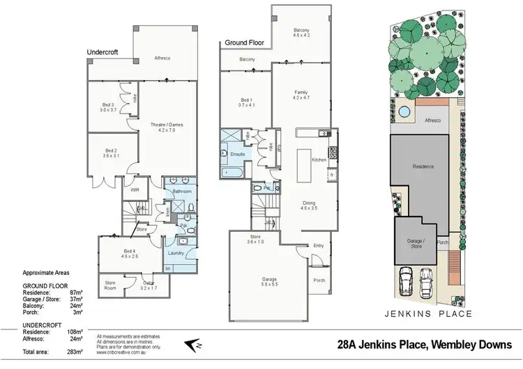 Floorplan of Homely house listing, 28A Jenkins Place, Wembley Downs WA 6019