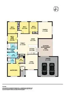 Floorplan of Homely house listing, 4 Lowry Crescent, Miners Rest VIC 3352