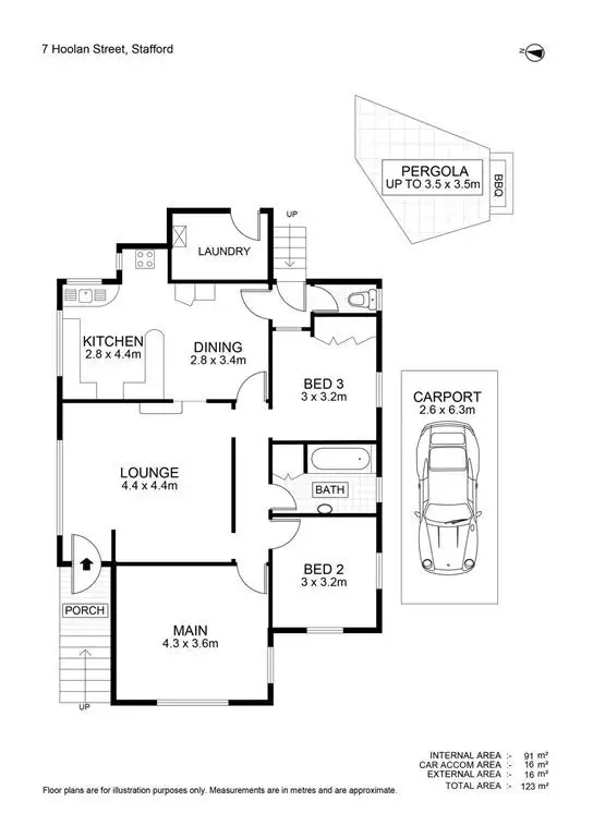 Floorplan of Homely house listing, 7 Hoolan Street, Stafford QLD 4053