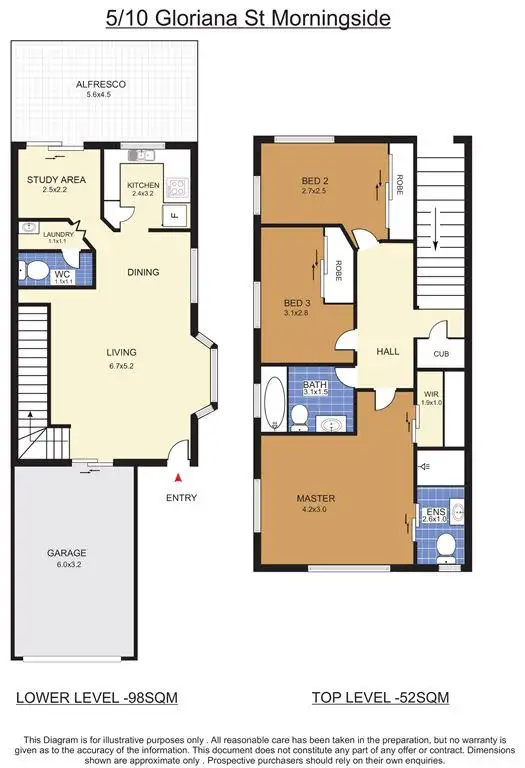Floorplan of Homely townhouse listing, 5/10 Gloriana Street, Morningside QLD 4170