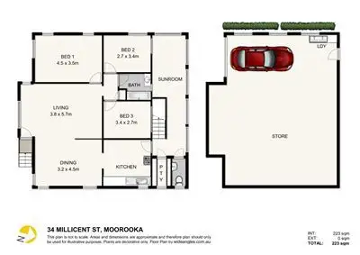 Floorplan of Homely house listing, 34 Millicent Street, Moorooka QLD 4105
