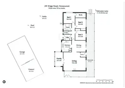 Floorplan of Homely house listing, 241 Briggs Road, Honeywood TAS 7017