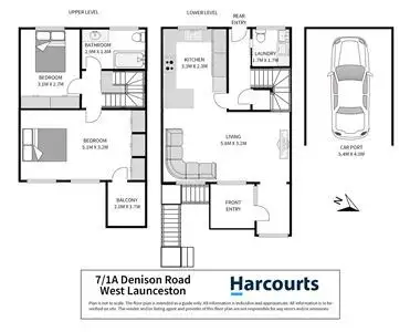 Floorplan of Homely unit listing, 7/1a Denison Road, West Launceston TAS 7250