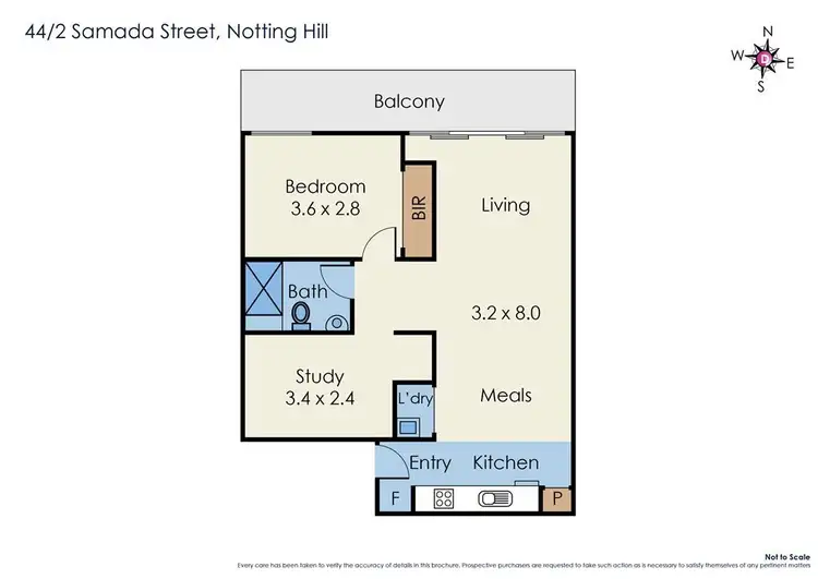 Floorplan of Homely apartment listing, 44/2 Samada Street, Notting Hill VIC 3168