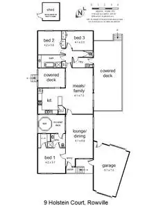 Floorplan of Homely house listing, 9 Holstein Court, Rowville VIC 3178