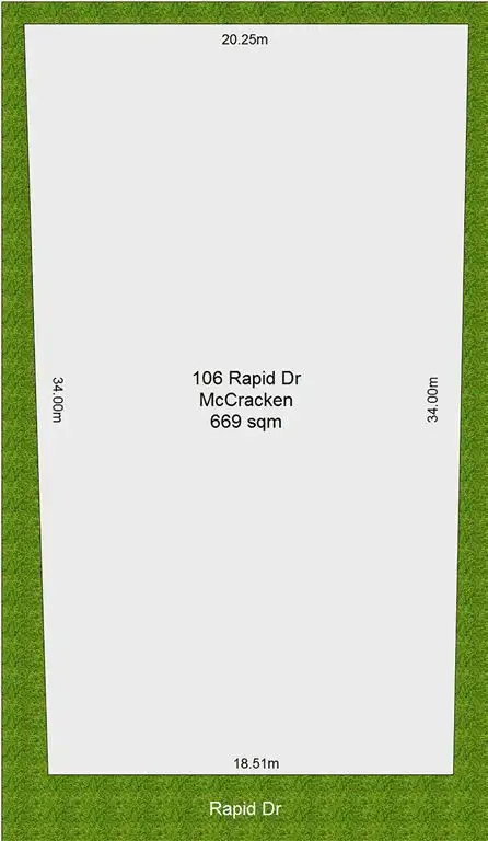 Floorplan of Homely land listing, 106 Rapid Drive, Mccracken SA 5211