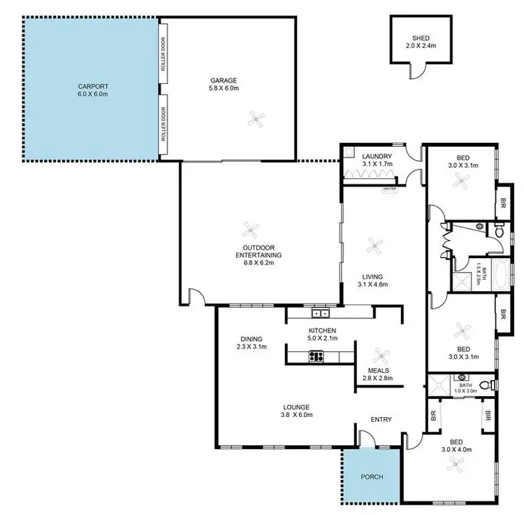 Floorplan of Homely house listing, 1 Birkdale Grove, West Lakes SA 5021