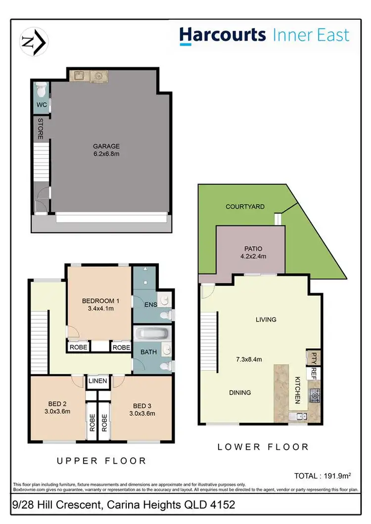 Floorplan of Homely townhouse listing, 9/28 Hill Crescent, Carina Heights QLD 4152
