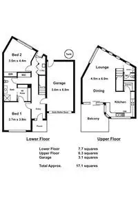 Floorplan of Homely townhouse listing, 1B Martin Street, Hastings VIC 3915
