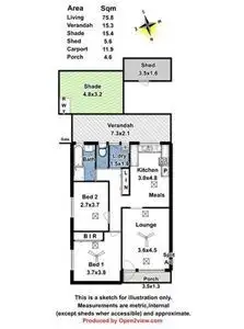 Floorplan of Homely unit listing, 1/47-49 First Street, Gawler South SA 5118