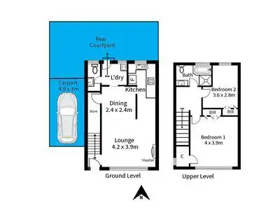 Floorplan of Homely townhouse listing, 5/27 Hilliers Road, Morphett Vale SA 5162