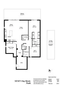 Floorplan of Homely apartment listing, 187/471 Hay Street, Perth WA 6000