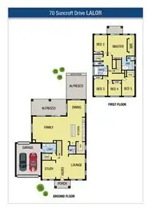 Floorplan of Homely house listing, 70 Suncroft Drive, Lalor VIC 3075