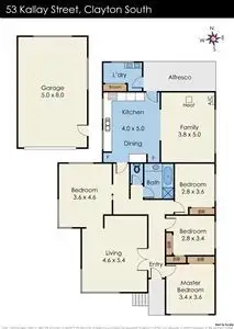 Floorplan of Homely house listing, 53 Kallay Street, Clayton South VIC 3169