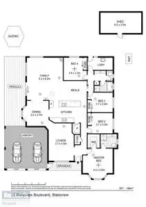Floorplan of Homely house listing, 15 Blakeview Boulevard, Blakeview SA 5114