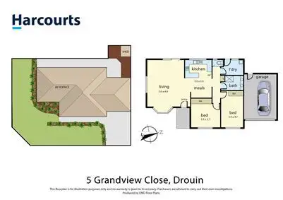 Floorplan of Homely house listing, 5 Grandview Close, Drouin VIC 3818