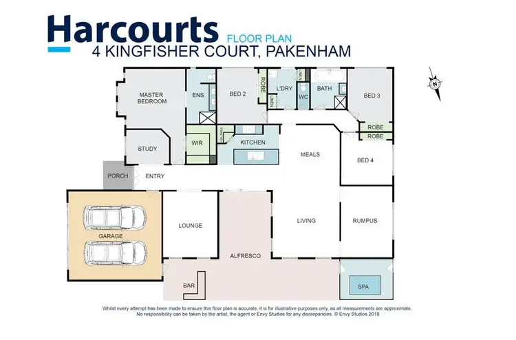 Floorplan of Homely house listing, 4 Kingfisher Court, Pakenham VIC 3810