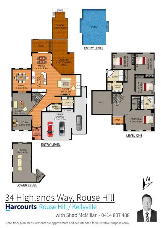 Floorplan of Homely house listing, 34 Highlands Way, Rouse Hill NSW 2155