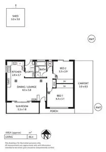 Floorplan of Homely house listing, 55 Riverview Drive, Port Noarlunga SA 5167