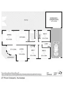 Floorplan of Homely house listing, 27 Pinot Crescent, Nuriootpa SA 5355