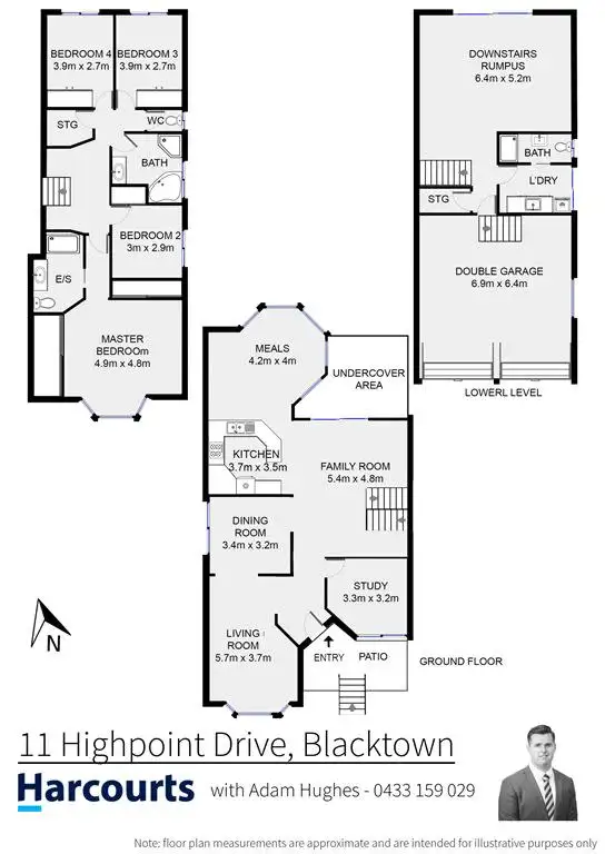 Floorplan of Homely house listing, 11 Highpoint Drive, Blacktown NSW 2148