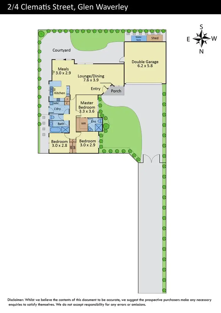 Floorplan of Homely unit listing, 2/4 Clematis Street, Glen Waverley VIC 3150