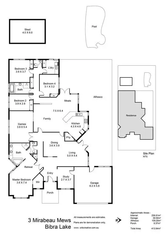 Floorplan of Homely house listing, 3 Mirabeau Mews, Bibra Lake WA 6163