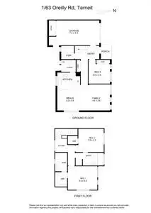 Floorplan of Homely townhouse listing, 1/63 O'Reilly Road, Tarneit VIC 3029