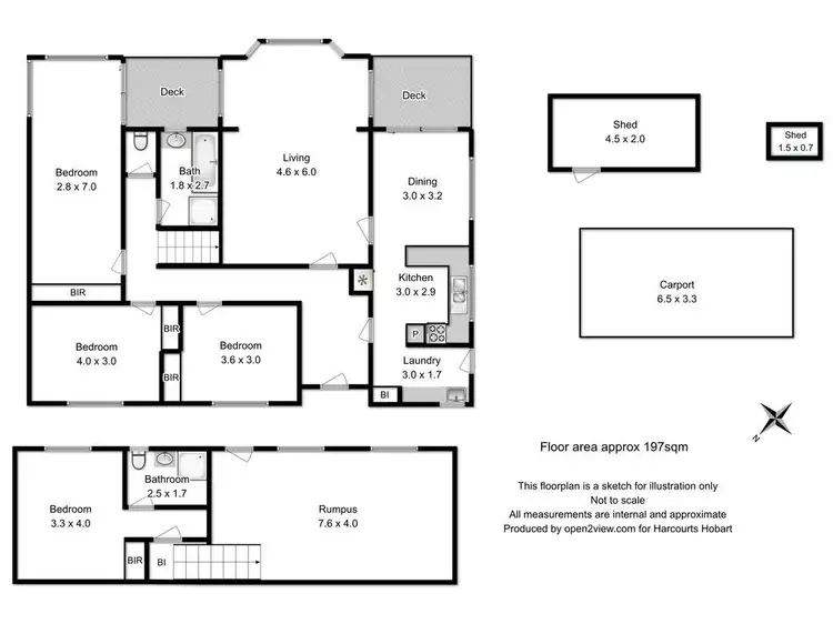 Floorplan of Homely house listing, 44 Leura Street, Rosny TAS 7018